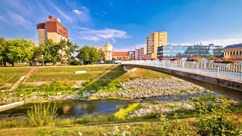 vukovar city center, river Vuka